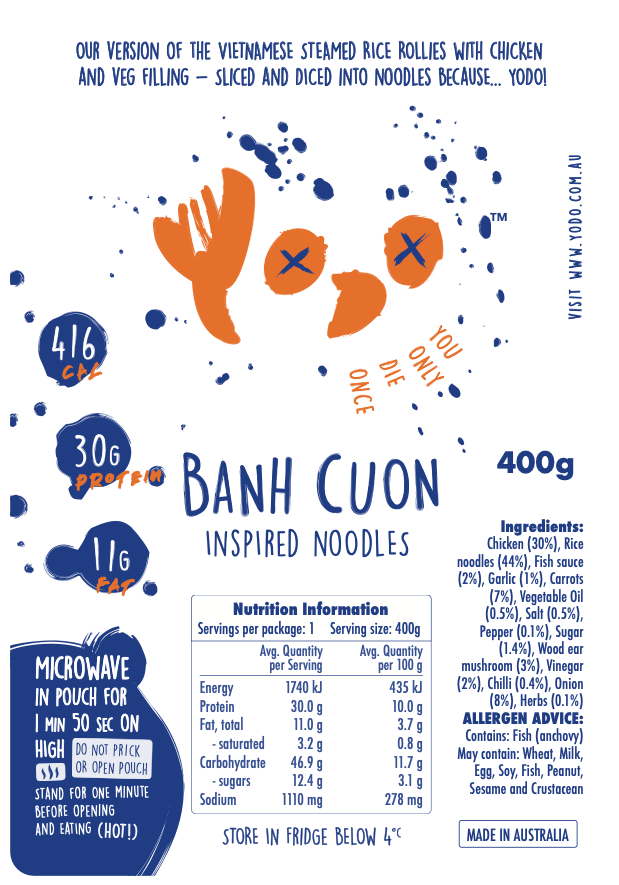 YODO Returning Feb 15th Chicken Banh Cuon (416 cal)