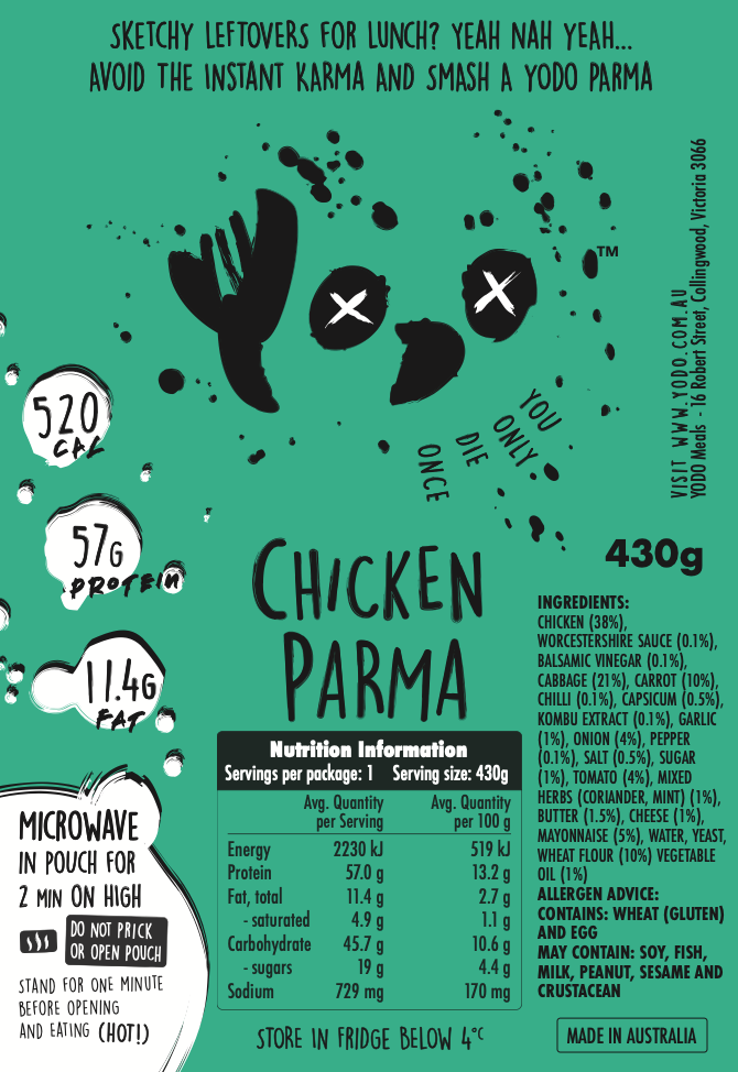 *NEW* Chicken Parma (632 cal)