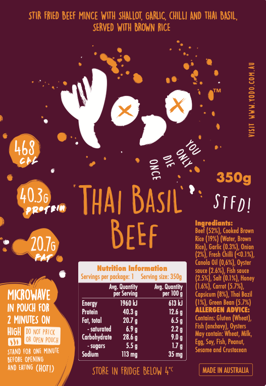 YODO Returning Feb 10th Basil Beef (468 cal)